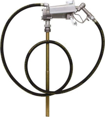 PRO-LUBE - 20 GPM, 1" Hose Diam, Gasoline, Kerosene & Diesel Fuel Pump - Aluminum Die Cast Pump, 3/4" Inlet, 1" Outlet, 12 VDC, 12' Hose Length, 1/7 hp - Exact Tool & Supply
