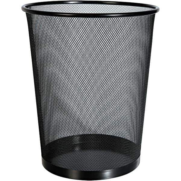 Universal One - Black Wastebasket - Use with Office Supplies - Exact Tool & Supply