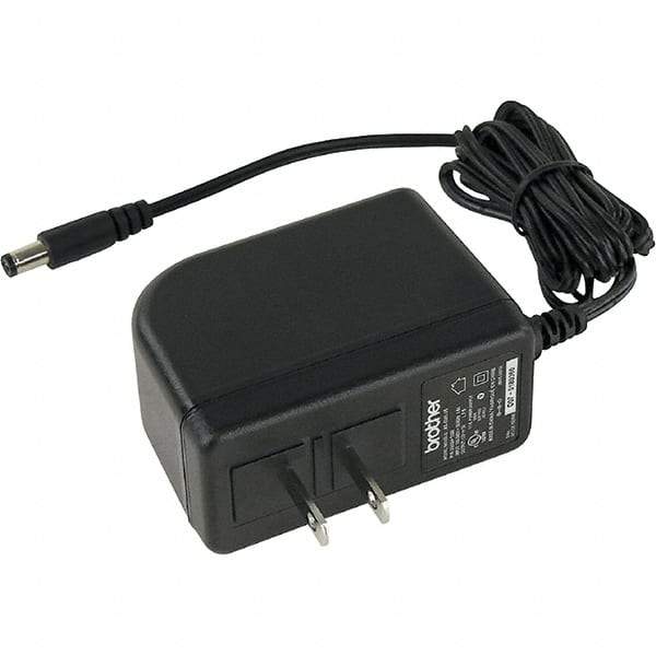 Brother - Black AC Adapter - Use with Brother PT-E300, PT-E500, PT-E550W, PT-H300, PT-H300LI, PT-H500LI, PT-P700, PT-P750W - Exact Tool & Supply