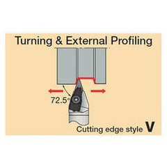 CVVNN2525M1607-RD - Turning Toolholder - Exact Tool & Supply