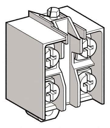 Telemecanique Sensors - 2NC, 3 Amp, Electrical Switch Contact Block - 240 VAC, For Use with ZCD27, ZCKJ7, ZCKJ7D, ZCKL7, ZCKM7, ZCKS7, ZCP27 - Exact Tool & Supply