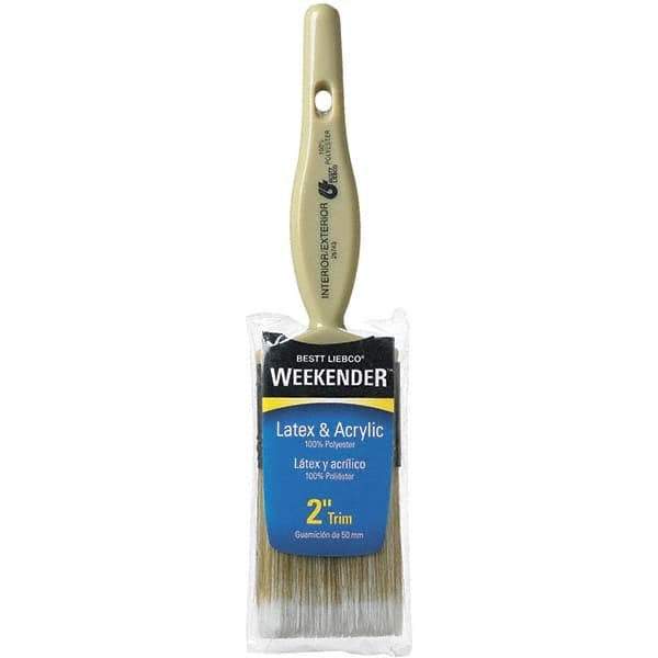 Bestt-Liebco - 2" Flat Synthetic Trim Brush - Wood Kaiser Handle - Exact Tool & Supply