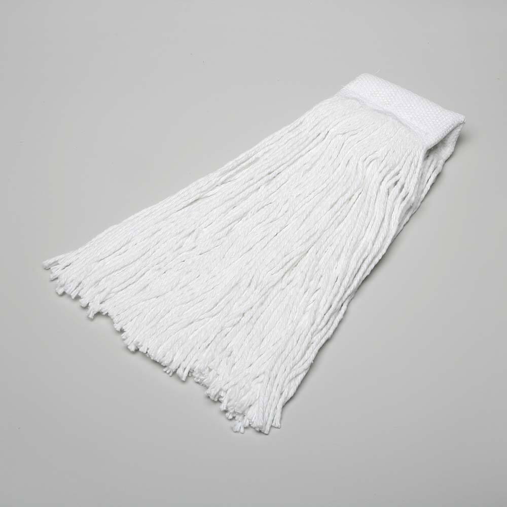 Ability One - Wet Mop Heads & Pads; Style: Cut End ; Material: Rayon/Polyester ; Approximate Weight (oz.): 28 ; Mop Color: White ; Headband Size (Inch): 5-1/2 ; Connection Type: Clamp Jaw - Exact Tool & Supply