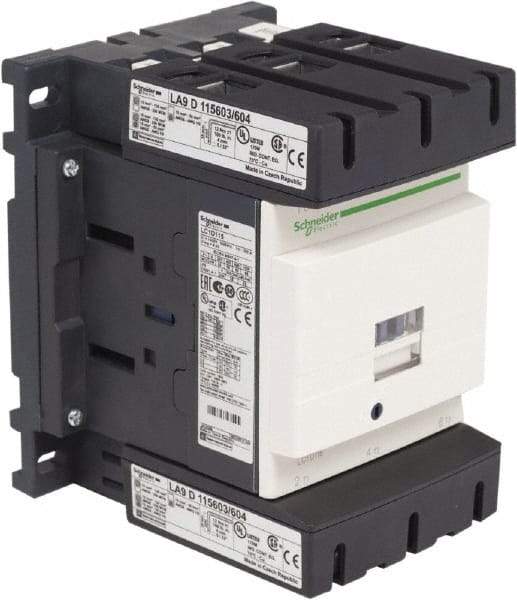 Schneider Electric - 3 Pole, 125 Coil VDC, 115 Amp at 440 VAC, Nonreversible IEC Contactor - Bureau Veritas, CCC, CSA, CSA C22.2 No. 14, DNV, EN/IEC 60947-4-1, EN/IEC 60947-5-1, GL, GOST, LROS, RINA, RoHS Compliant, UL 508, UL Listed - Exact Tool & Supply
