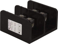 Square D - 2 Poles, 500 (Aluminium), 620 (Copper) Amp, Phenolic Power Distribution Block - 600 VAC, 2 Primary Connection - Exact Tool & Supply