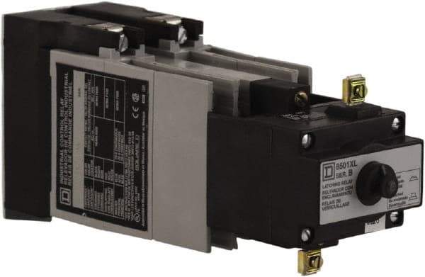 Square D - Electromechanical Screw Clamp General Purpose Relay - 10 Amp at 600 VAC, 8NO, 110 VAC at 50 Hz & 120 VAC at 60 Hz - Exact Tool & Supply
