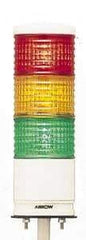 Schneider Electric - LED Lamp, Green, Orange, Red, Flashing and Steady, Preassembled Stackable Tower Light Module Unit - 24 VDC, 300 Milliamp, IP54 Ingress Rating, Base Mount - Exact Tool & Supply