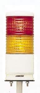 Schneider Electric - LED Lamp, Orange, Red, Flashing and Steady, Preassembled Stackable Tower Light Module Unit - 24 VDC, 200 Milliamp, IP54 Ingress Rating, Base Mount - Exact Tool & Supply