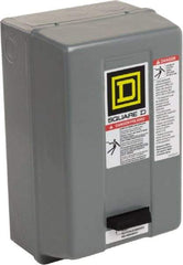 Square D - 220 Coil VAC at 50 Hz, 240 Coil VAC at 60 Hz, 27 Amp, NEMA Size 1, Nonreversible Enclosed Enclosure NEMA Motor Starter - 3 hp at 1 Phase, 1 Enclosure Rating - Exact Tool & Supply