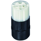 20 Amp; 250 Volt; NEMA 6-20R; 2P; 3W; Connector; Straight Blade; Industrial Grade; Grounding; - Black-White - Exact Tool & Supply