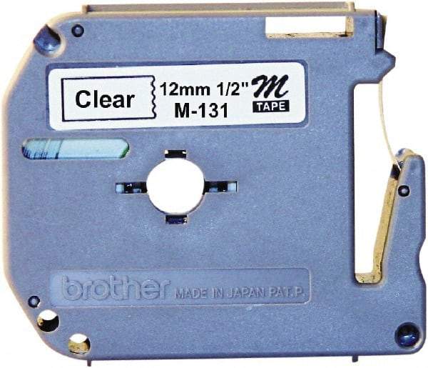 Brother - 1/2" Wide, Clear Label Tape - For Label Maker - Exact Tool & Supply