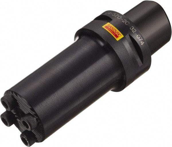 Sandvik Coromant - 32mm Bore Diam, 63mm Body Diam x 81mm Body Length, Boring Bar Holder & Adapter - 3.31" Screw Thread Lock, 55mm Bore Depth, Internal Coolant - Exact Tool & Supply