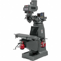 Jet - 49 x 9" 230V Variable Speed Pulley Control 3 Phase Knee Milling Machine - Exact Tool & Supply