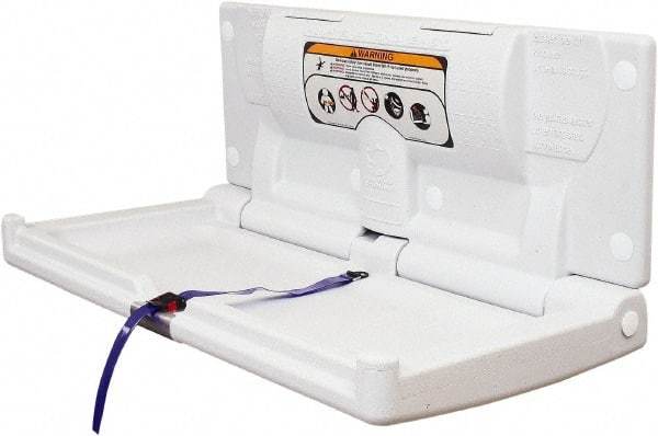 World Dryer - Polyethylene Baby Changing Station - 18" Long x 4.2969" High x 35-1/2" Wide - Exact Tool & Supply