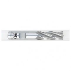 1 Dia. x 5-1/2 Overall Length 4-Flute Square End HSS-CO SE End Mill-Round Shank-Center Cutting-TiCN - Exact Tool & Supply