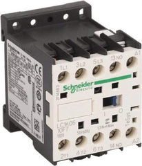 Schneider Electric - 3 Pole, 110 Coil VAC at 50/60 Hz, 6 Amp at 440 VAC, Nonreversible IEC Contactor - BS 5424, CSA, IEC 60947, NF C 63-110, RoHS Compliant, UL Listed, VDE 0660 - Exact Tool & Supply
