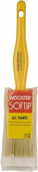Wooster Brush - 1-1/2" Synthetic General Purpose Paint Brush - 2-3/16" Bristle Length, Plastic Handle - Exact Tool & Supply