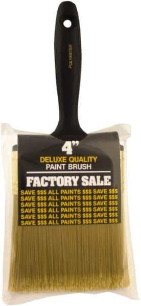 Wooster Brush - 4" Synthetic General Purpose Paint Brush - 3-7/16" Bristle Length, Plastic Handle - Exact Tool & Supply