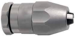 Accupro - 3/8-24, 0.3 to 7.39mm Capacity, Threaded Mount Stainless Steel Drill Chuck - Keyless, 30mm Sleeve Diam, 56mm Open Length - Exact Tool & Supply