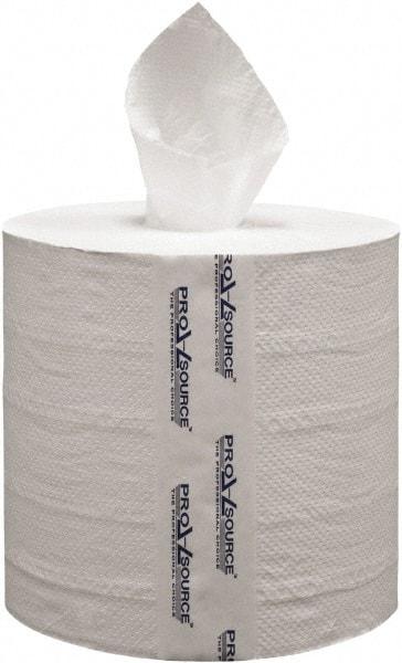 PRO-SOURCE - Center Pull Roll of 2 Ply White Paper Towels - 8-1/4" Wide, 15' Roll Length - Exact Tool & Supply