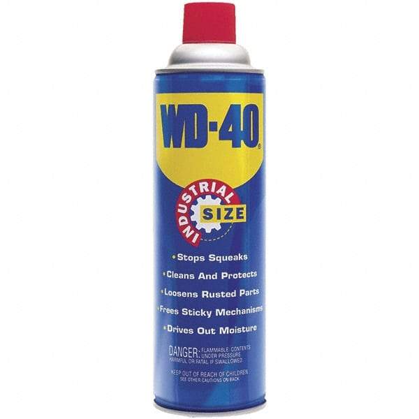 WD-40 - 16 oz Multi-Use Product Industrial Size - Multi-Purpose Lubricant: Stop Squeaks, Removes & Protects, Loosens Rusted Parts, Free Sticky Mechanisms, Drives Out Moisture - Exact Tool & Supply