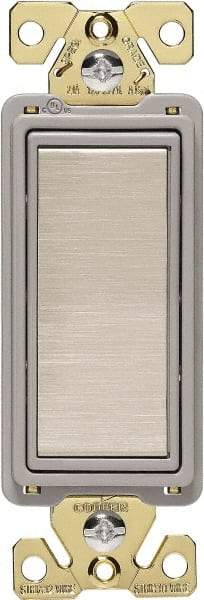 Cooper Wiring Devices - 1 Pole, 120 to 277 VAC, 20 Amp, Commercial Grade, Rocker, Wall and Dimmer Light Switch - 1.3 Inch Wide x 4.19 Inch High - Exact Tool & Supply