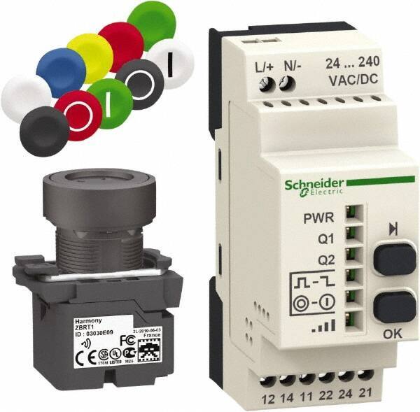 Square D - Maintained (MA) and Momentary (MO), Wireless Pushbutton System with Programmable Receiver - 24-240 VAC/VDC - Exact Tool & Supply