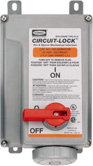 Hubbell Wiring Device-Kellems - 1 Phase, 125/250 VAC, 20 Amp, 2 hp, Interlock Receptacle - 3 Poles, Watertight, IEC 60309, Orange - Exact Tool & Supply