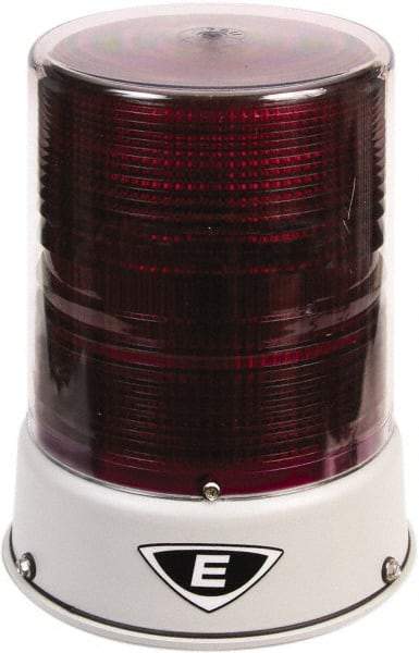 Edwards Signaling - 120 VAC, 4X NEMA Rated, LED, Magenta, Flashing, Steady Light - 65 Flashes per min, 3/4 Inch Pipe, 8-1/4 Inch Diameter, 7-3/4 Inch High, IP66 Ingress Rating, Pipe Mount - Exact Tool & Supply