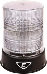 Edwards Signaling - 120 VAC, 4X NEMA Rated, LED, Clear, Flashing, Steady Light - 65 Flashes per min, 3/4 Inch Pipe, 6-1/2 Inch Diameter, 8 Inch High, IP66 Ingress Rating, Pipe Mount - Exact Tool & Supply