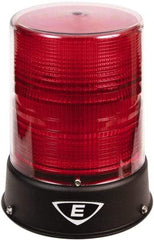 Edwards Signaling - 24 VAC/VDC, 4X NEMA Rated, LED, Red, Flashing, Steady Light - 65 Flashes per min, 3/4 Inch Pipe, 6-1/2 Inch Diameter, 8 Inch High, IP66 Ingress Rating, Pipe Mount - Exact Tool & Supply