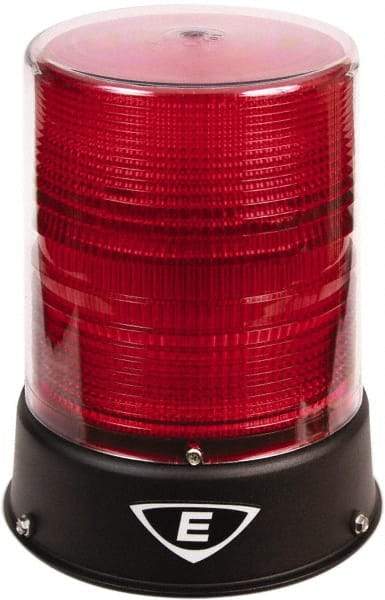 Edwards Signaling - 24 VAC/VDC, 4X NEMA Rated, LED, Red, Flashing, Steady Light - 65 Flashes per min, 3/4 Inch Pipe, 8-1/4 Inch Diameter, 7-3/4 Inch High, IP66 Ingress Rating, Pipe Mount - Exact Tool & Supply