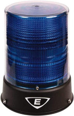 Edwards Signaling - 24 VAC/VDC, 4X NEMA Rated, LED, Blue, Flashing, Steady Light - 65 Flashes per min, 3/4 Inch Pipe, 6-1/2 Inch Diameter, 8 Inch High, IP66 Ingress Rating, Pipe Mount - Exact Tool & Supply