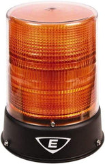 Edwards Signaling - 24 VAC/VDC, 4X NEMA Rated, LED, Amber, Flashing, Steady Light - 65 Flashes per min, 3/4 Inch Pipe, 8-1/4 Inch Diameter, 7-3/4 Inch High, IP66 Ingress Rating, Pipe Mount - Exact Tool & Supply