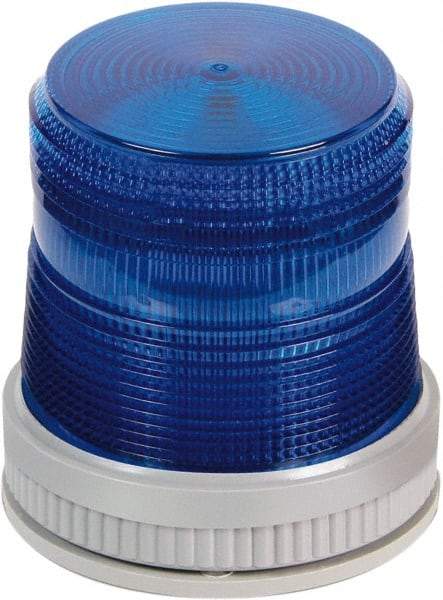 Edwards Signaling - 120 VAC, 4X NEMA Rated, LED, Red, Flashing, Steady Light - 65 Flashes per min, 3/4 Inch Pipe, 3-3/4 Inch Diameter, 4-3/4 Inch High, Panel Mount, Pipe Mount, Wall Mount - Exact Tool & Supply
