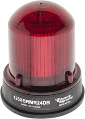 Edwards Signaling - 24 VDC, 4X NEMA Rated, LED, Red, Flashing, Steady Light - 65 Flashes per min, 3/4 Inch Pipe, 3-1/4 Inch Diameter, 3-7/8 Inch High, Panel Mount, Pipe Mount - Exact Tool & Supply