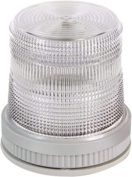 Edwards Signaling - 120 VAC, 4X NEMA Rated, LED, Amber, Blue, Red, Multi Status Indicator - 65, 120, 240 Flashes per min, 3/4 Inch Pipe, 4-1/2 Inch Diameter, 4-5/8 Inch High, Pipe Mount, Surface Mount, Wall Mount - Exact Tool & Supply