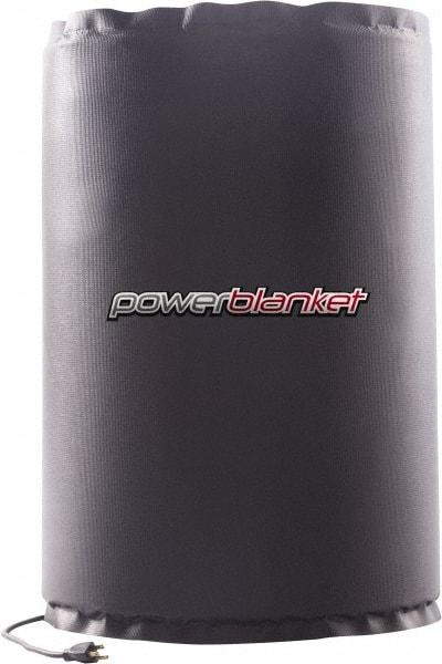 Powerblanket - 18-1/2" Wide, 30 Gallon Wrap-Around Drum Heater - 120 Volt, 280 Watts to 560 Watts, 0.5 Amps, 0°F to 100°F Thermostat Rating - Exact Tool & Supply
