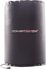 Powerblanket - 18-1/2" Wide, 30 Gallon Wrap-Around Drum Heater - 120 Volt, 280 Watts to 560 Watts, 0.5 Amps, 0°F to 100°F Thermostat Rating - Exact Tool & Supply