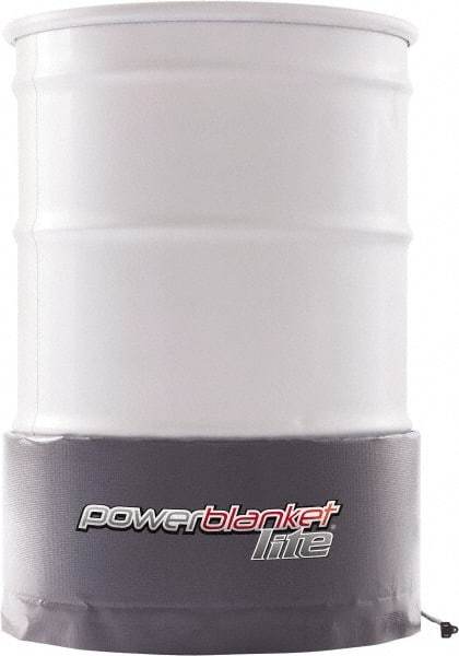 Powerblanket - 22-1/2" Wide, 55 Gallon Wrap-Around Drum Heater - 120 Volt, 2 Amps, 0°F to 145°F Thermostat Rating - Exact Tool & Supply