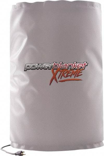 Powerblanket - 18-1/2" Wide, 30 Gallon Wrap-Around Drum Heater - 120 Volt, 280 Watts to 560 Watts, 0.5 Amps, 0°F to 100°F Thermostat Rating - Exact Tool & Supply