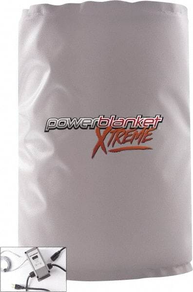 Powerblanket - 18-1/2" Wide, 30 Gallon Wrap-Around Drum Heater - 120 Volt, 6 Amps, 0°F to 145°F Thermostat Rating - Exact Tool & Supply