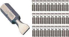 Wiha - 5.5mm Blade, 1/4" Drive Slotted Screwdriver Bit - 1" OAL - Exact Tool & Supply