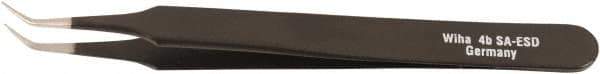 Wiha - 4-23/32" OAL SS-SA ESD Safe Tweezers - Very Fine - Exact Tool & Supply