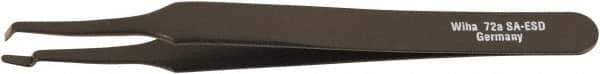 Wiha - 4-23/32" OAL SS-SA ESD Safe Tweezers - Wafer Tip - Exact Tool & Supply