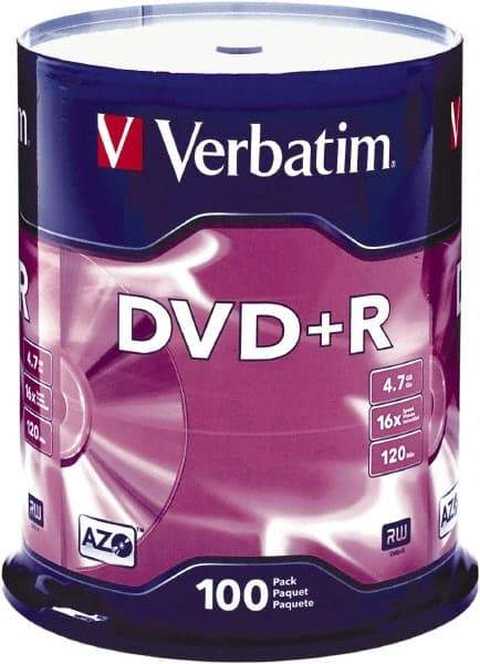 Verbatim - Silver DVD+R Disc - Use with CD, DVD - Exact Tool & Supply