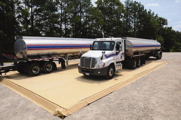 UltraTech - 665 Gal Polymer-Coated Foam, PVC Low Wall Berm - 1/2' High x 13' Wide x 13" Long - Exact Tool & Supply