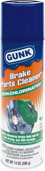Gunk - Nonchlorinated Brake Parts Cleaner - 14 oz Aerosol Can with Straw - Exact Tool & Supply