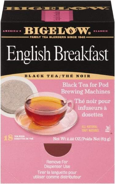 Bigelow - English Breakfast Tea Pods, 1.90 oz, 18/Box - Exact Tool & Supply