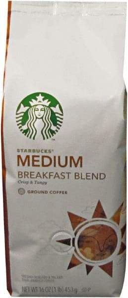 Starbucks - Coffee, Breakfast Blend, Ground, 1 Lb Bag - Exact Tool & Supply